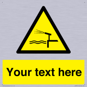 Custom warning water cannon